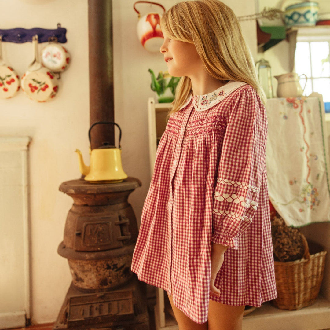 [Louise Misha] Dress Delina - Raspberry Checks