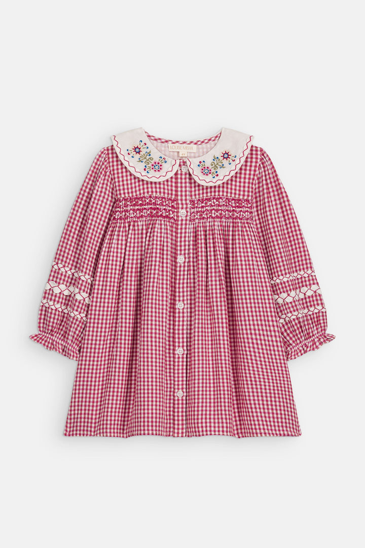 [Louise Misha] Dress Delina - Raspberry Checks