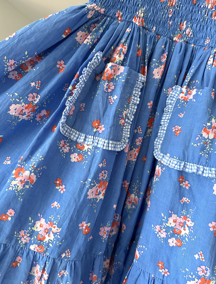 [Kidsagogo] Annika Dress Pretty Posie - Iris Blue