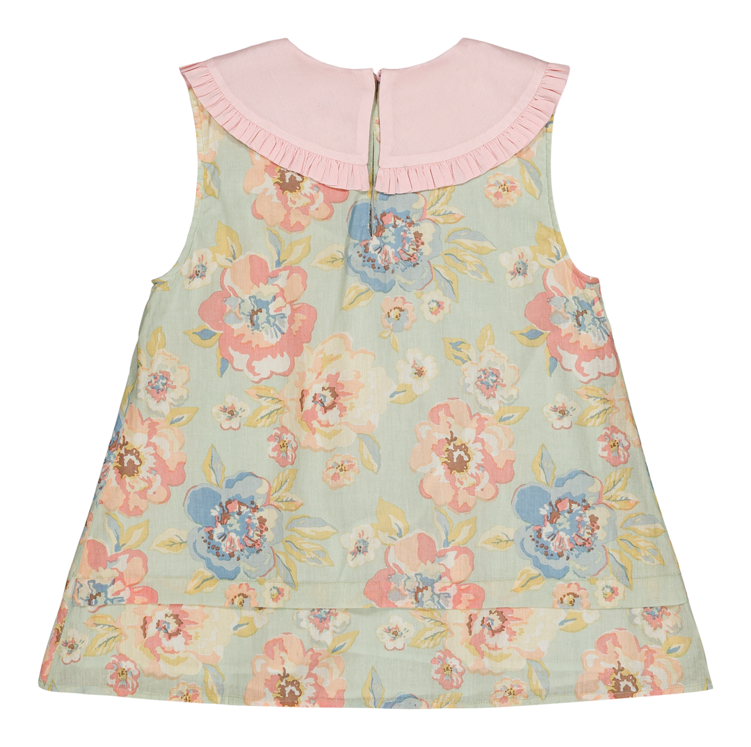 [Bachaa] Ice Flow Blouse & Short Set - Watercolor print