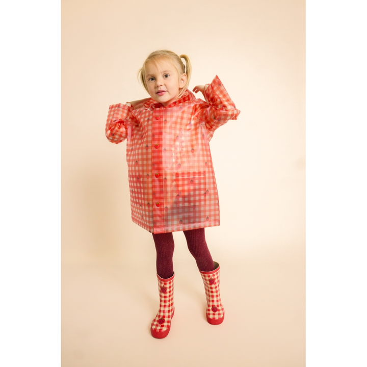 [Floss]Iris Raincoat - Berry Gingham