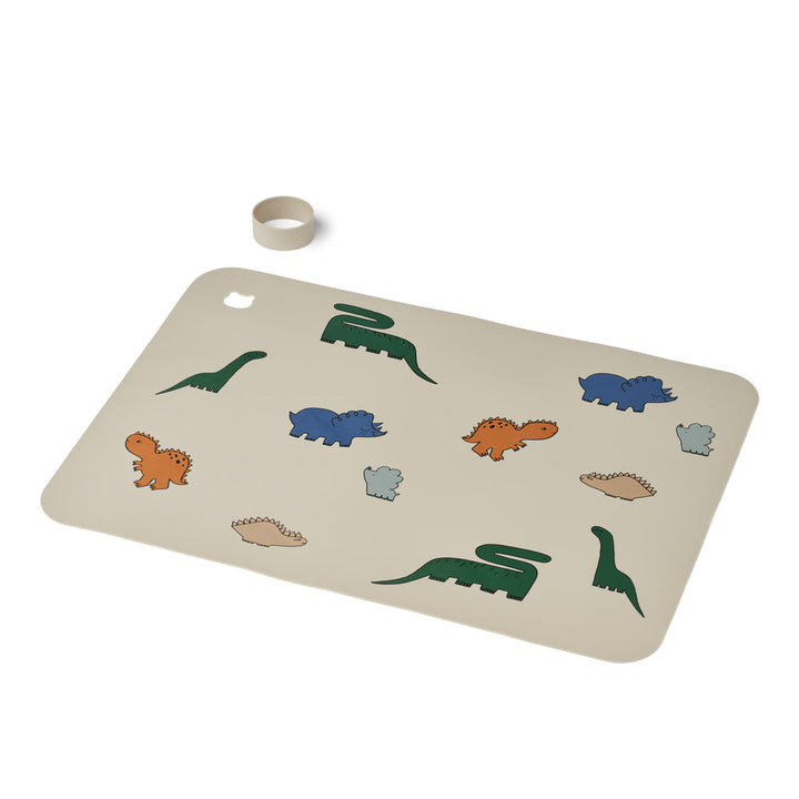 [Liewood] Jude Printed Placemat - Dinosaurs Mist