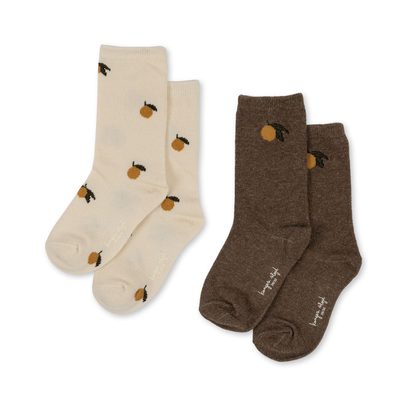 [Konges slojd] 2Pack Jacquard Socks - Lemon