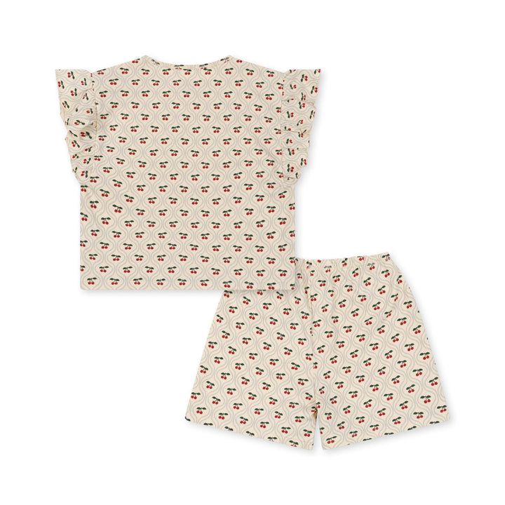 [Konges slojd] Lin Frill Set GOTS – Kirschmotiv