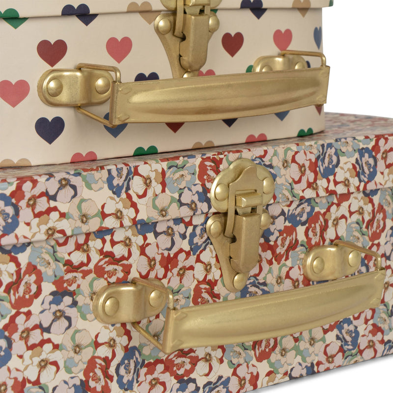 [Konges slojd] 2Pack Suitcase - Coeur colore