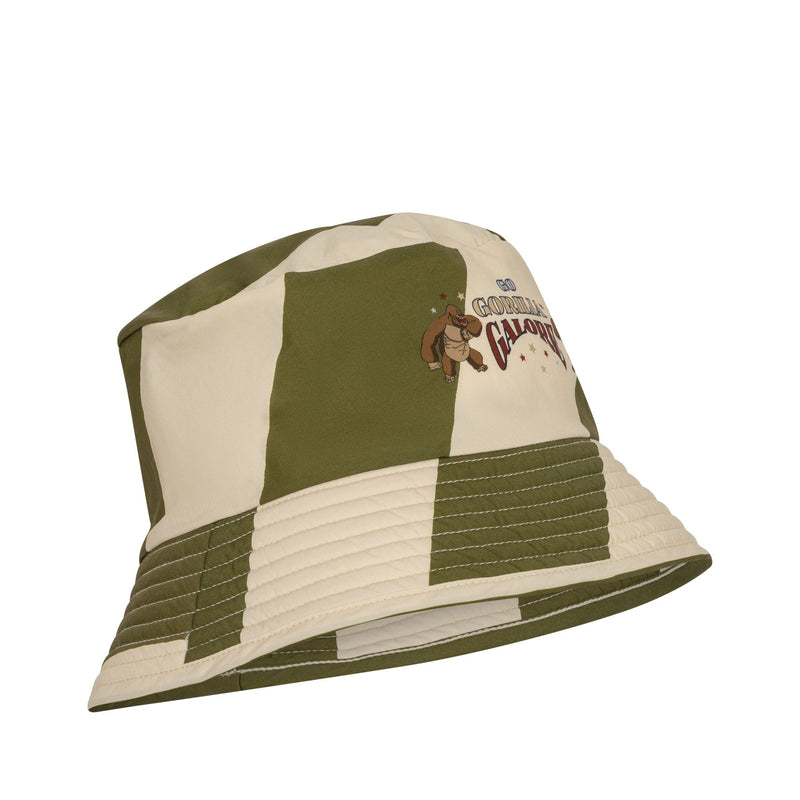 [Konges slojd] Asnou Bucket Swim Hat - Dark Olive / Creamy White