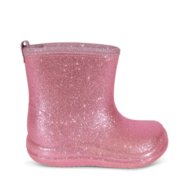 [Konges slojd] Luc Leichter Glitzer-Gummistiefel - Glitzerrose