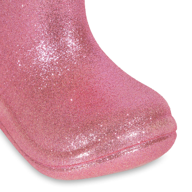 [Konges slojd] Luc Leichter Glitzer-Gummistiefel - Glitzerrose