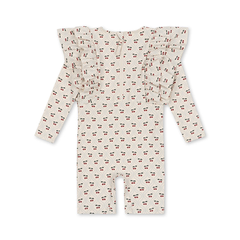 [Konges slojd] Manuca Frill Onesie – Kirschmotiv