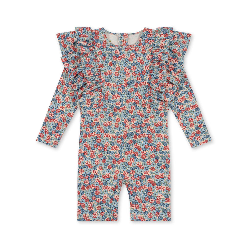 [Konges slojd] Manuca Frill Onesie – Rosie Blue