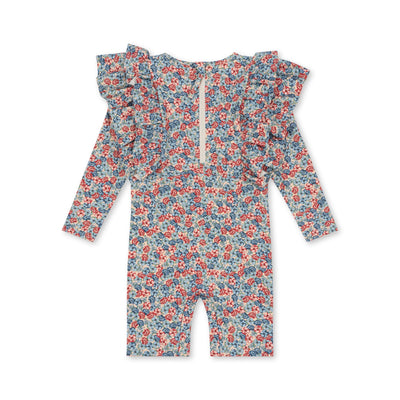 [Konges slojd] Manuca Frill Onesie – Rosie Blue