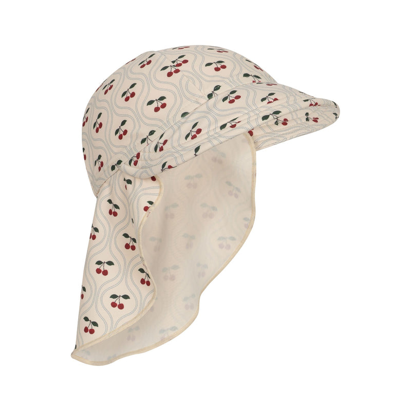 [Konges slojd] Manuca Frill Sun Hat - Cherry Motif