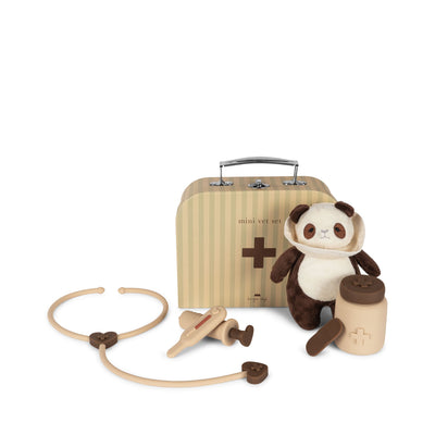 [Konges slojd] Tierarzt-Set Panda Silikon – Beige