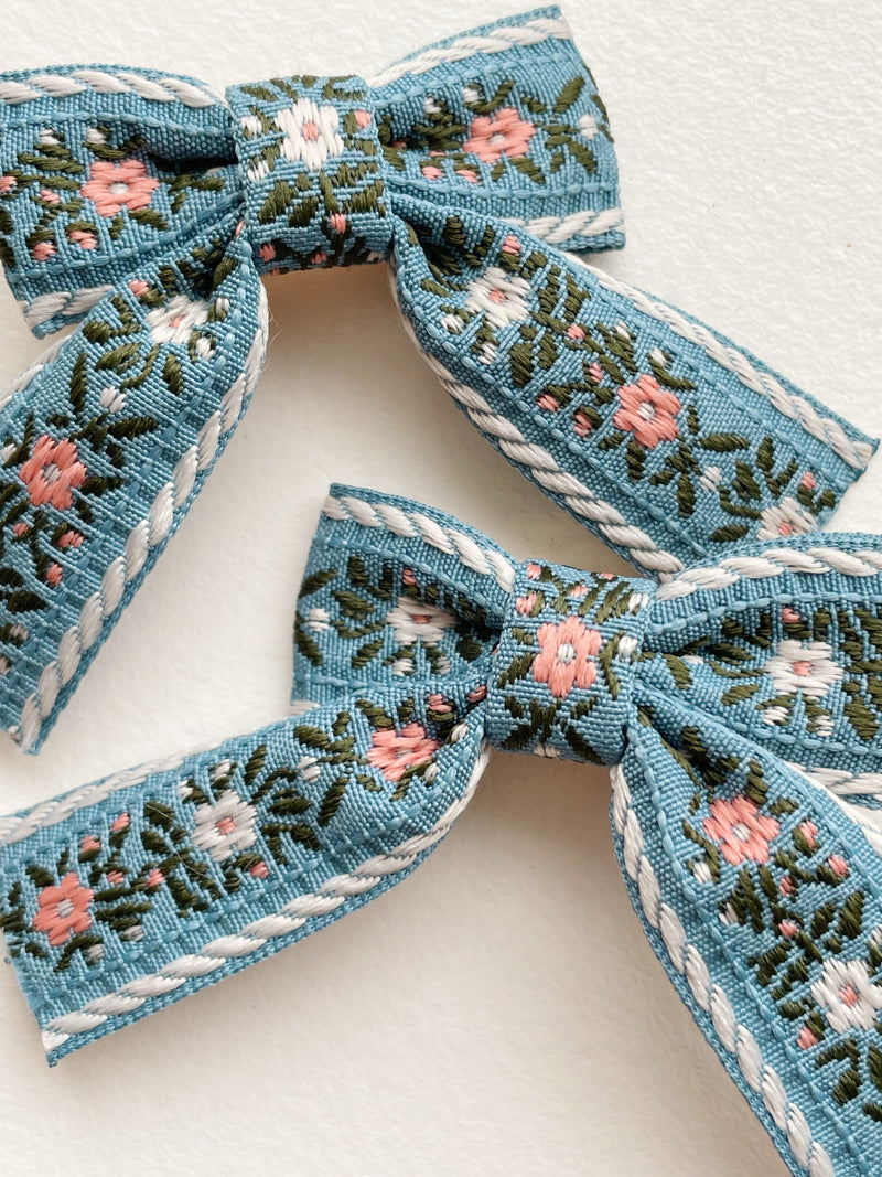 [Konges slojd] 4 Pack Ribbon Bow Hair Clips - Sorbet