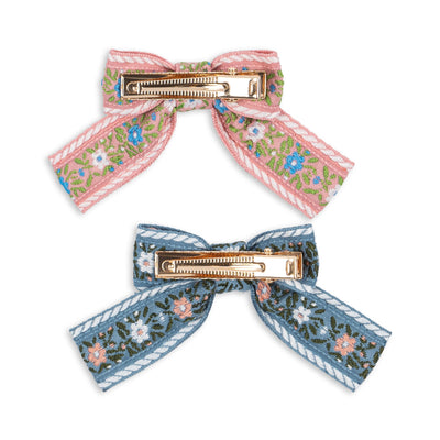 [Konges slojd] 4 Pack Ribbon Bow Hair Clips - Sorbet