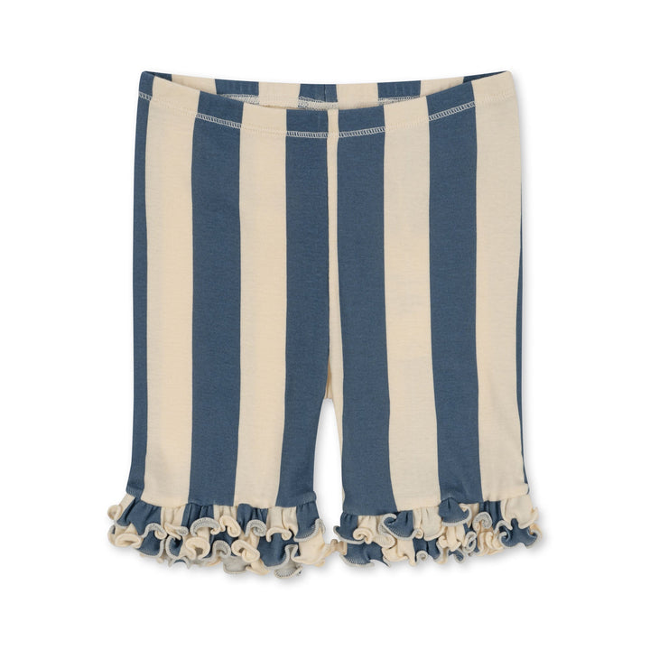 [Konges Slojd] Klassische kurze Rüschenleggings GOTS - Stripe Eclipse