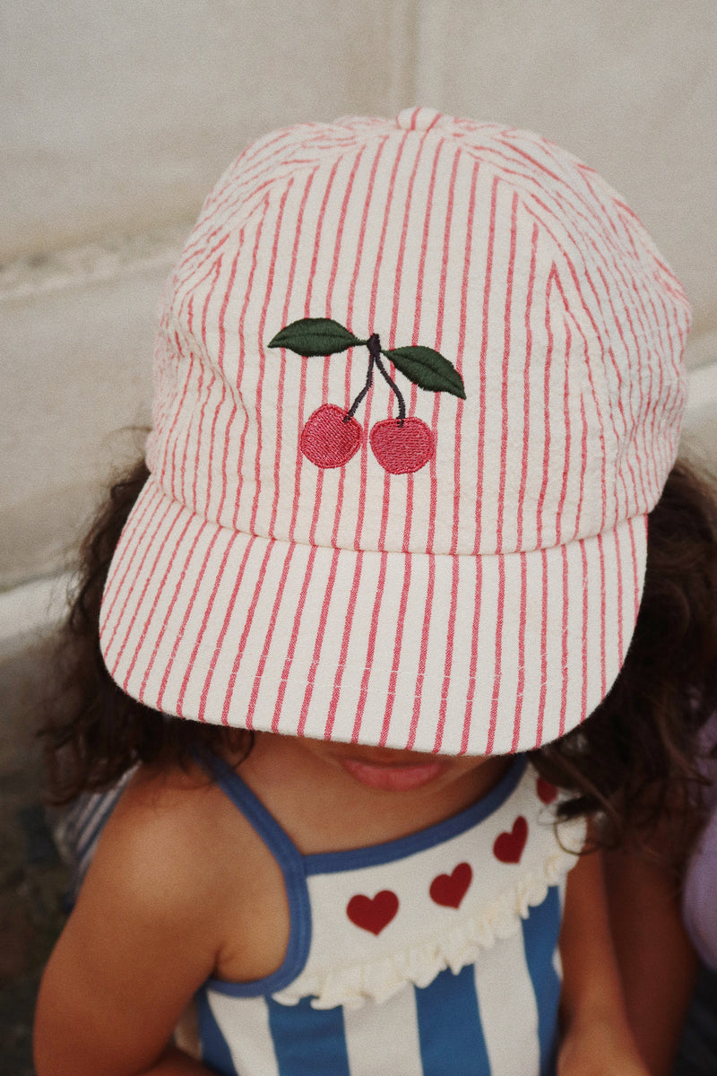 [Konges slojd] Ellie Bow Cap - Amour Stripe