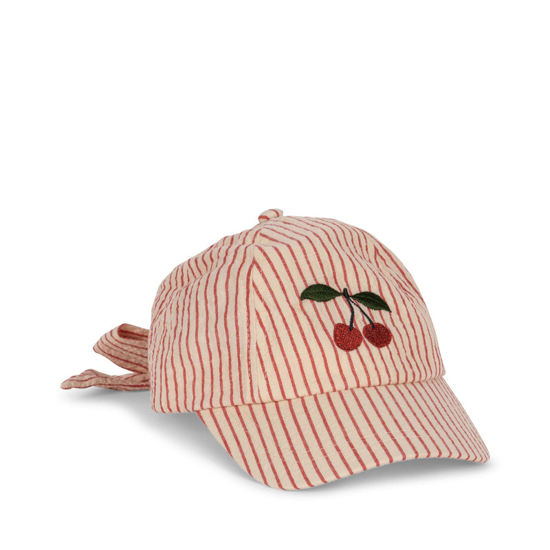 [Konges slojd] Ellie Bow Cap - Amour Stripe