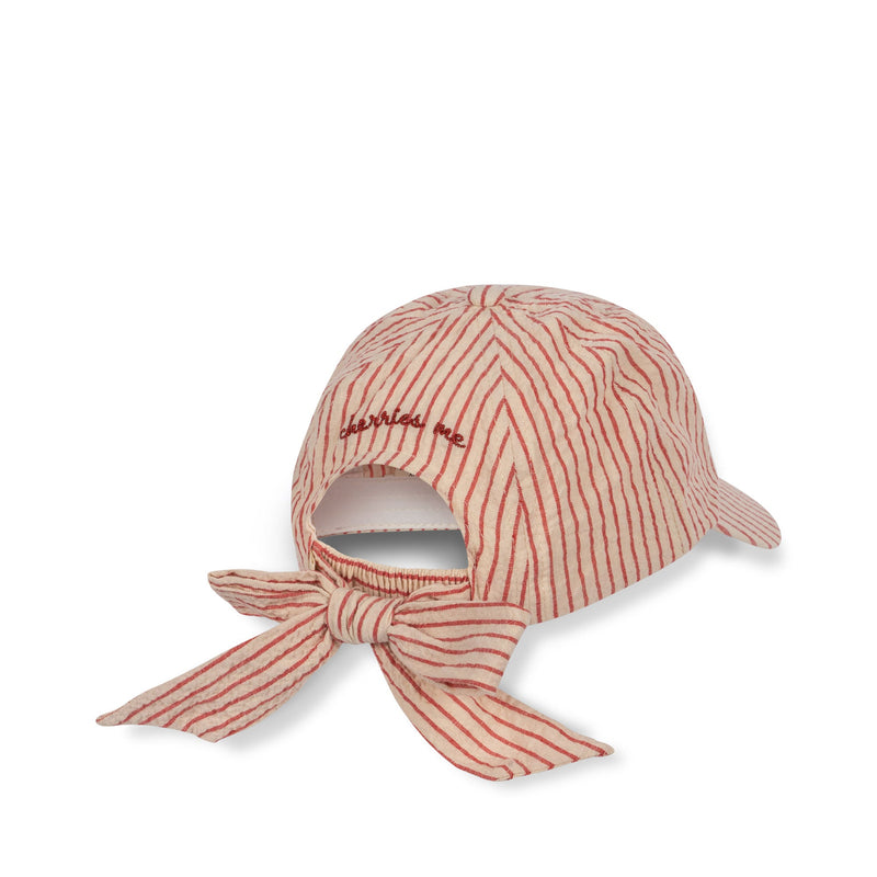 [Konges slojd] Ellie Bow Cap - Amour Stripe