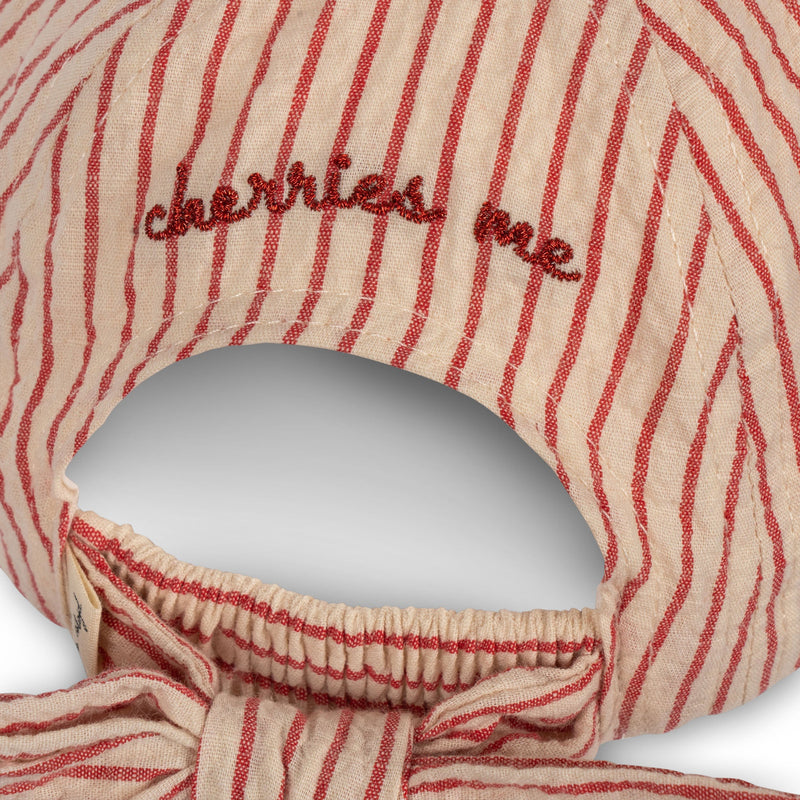 [Konges slojd] Ellie Bow Cap - Amour Stripe