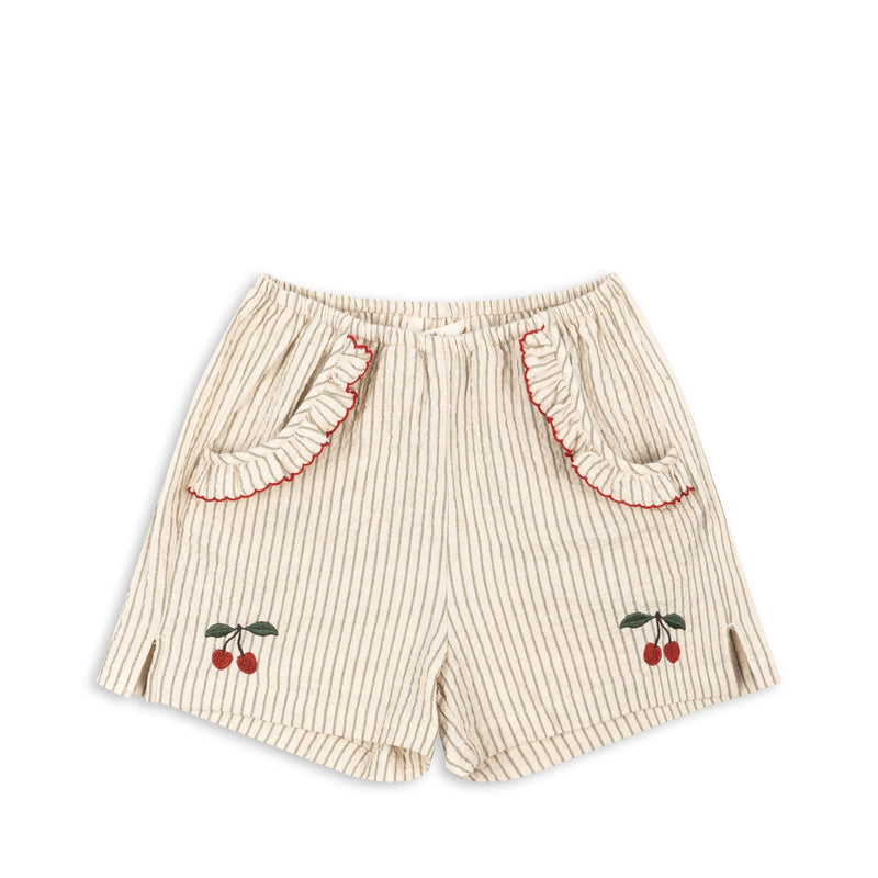 [Konges slojd] Ellie Frill Shorts GOTS – Tee gestreift