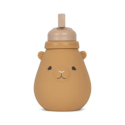 konges sløjd silicone drinking bottle teddy  almond