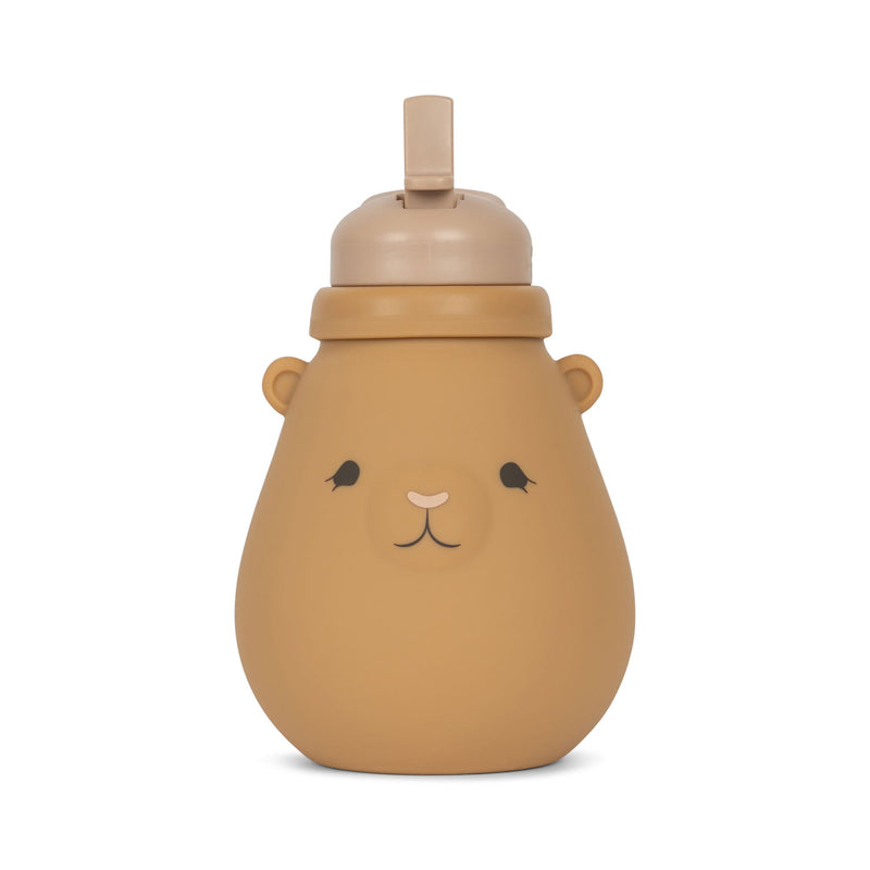 konges sløjd silicone drinking bottle teddy  almond