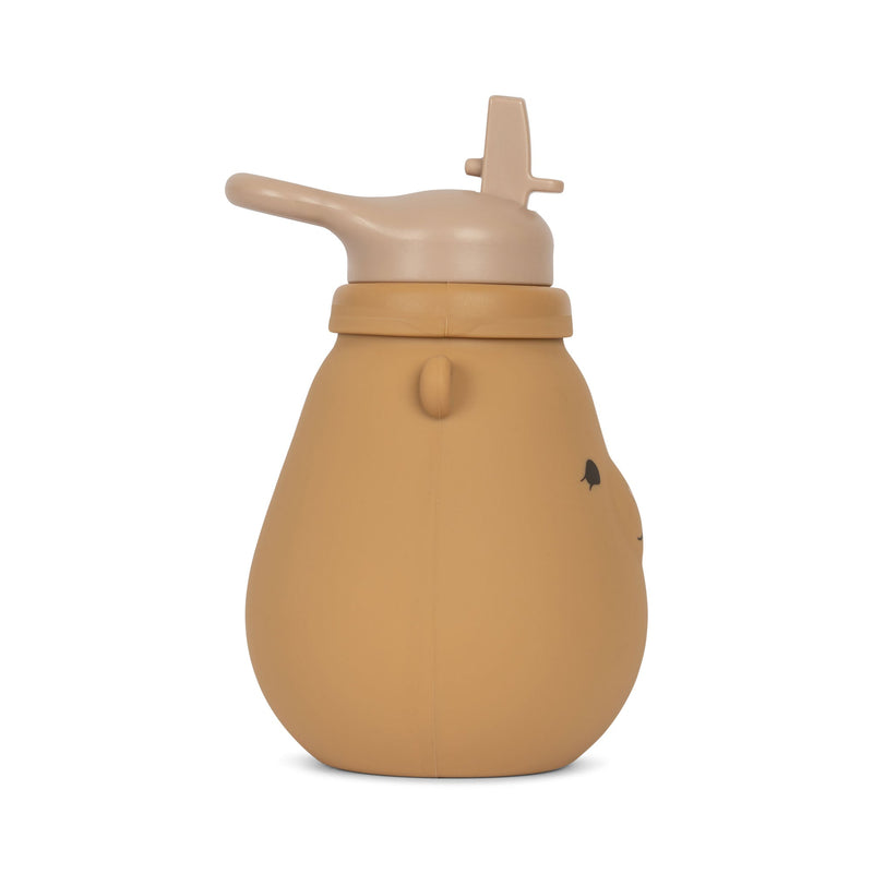 konges sløjd silicone drinking bottle teddy  almond