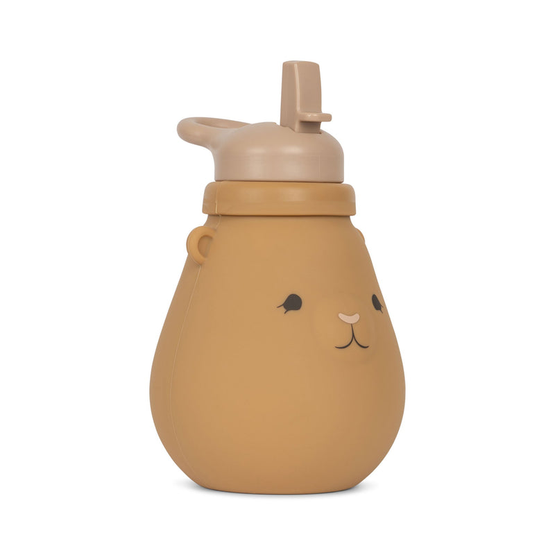 konges sløjd silicone drinking bottle teddy  almond