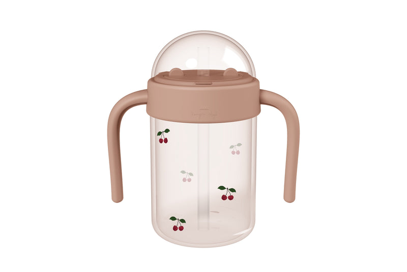 Konges slojd baby bottle with handle Cherry