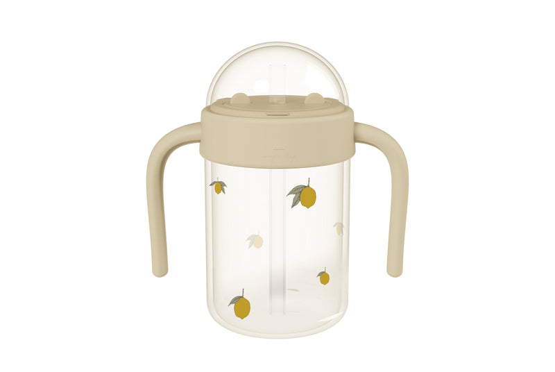 Konges slojd baby bottle with handle Lemon