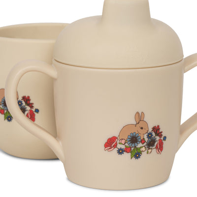 [Konges slojd] Silikon-Schnabeltasse und Becher-Set – Hase