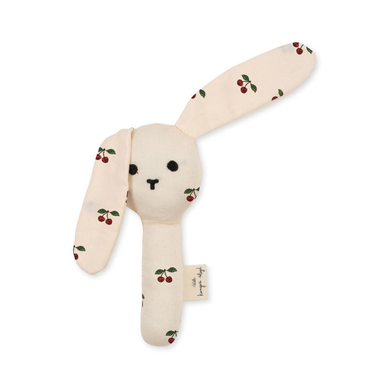 [Konges slojd] Bunny handle rattle - Cherry