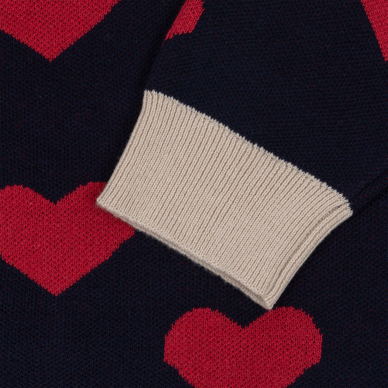 [Konges slojd] Lapis-Strickbluse – Navy Heart