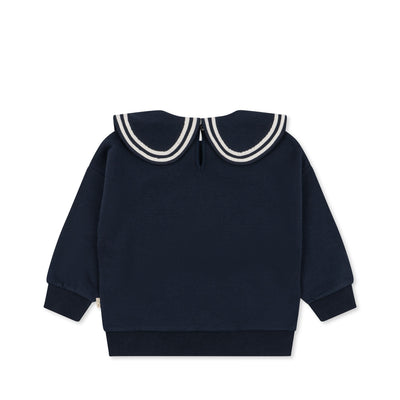 [Konges slojd] Lou Betty Collar Sweatshirt GOTS -  Total Eclipse