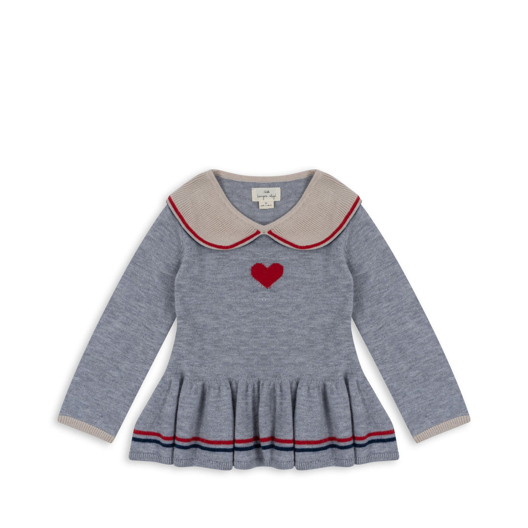 [Konges slojd] Maxime Strickkragenbluse – Herzstreifen