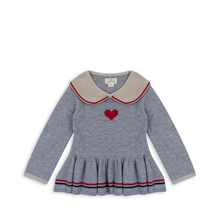 [Konges slojd] Maxime Strickkragenbluse – Herzstreifen