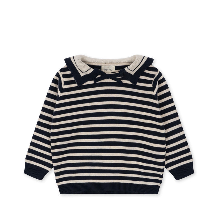 [Konges slojd] Seala Strickbluse – Blau gestreift
