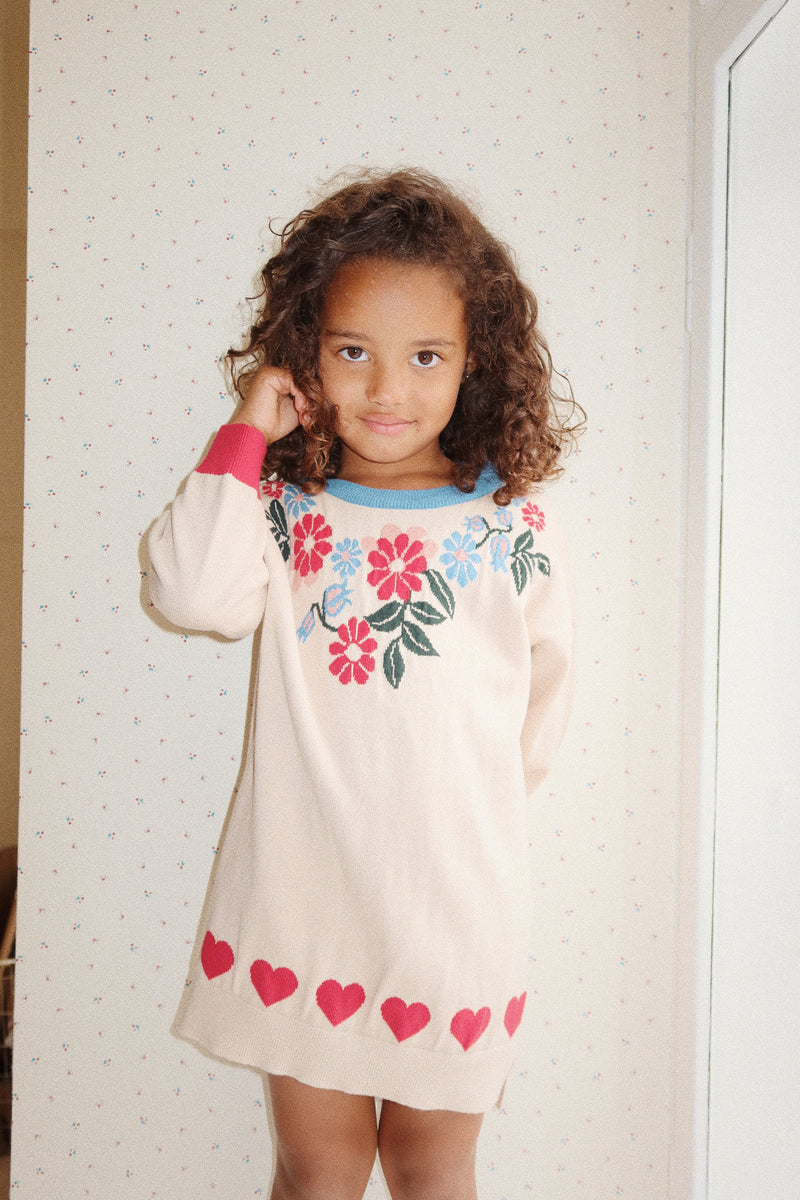 Konges slojd] Eli Knit dress GOTS - Flower – Happy Little Attic