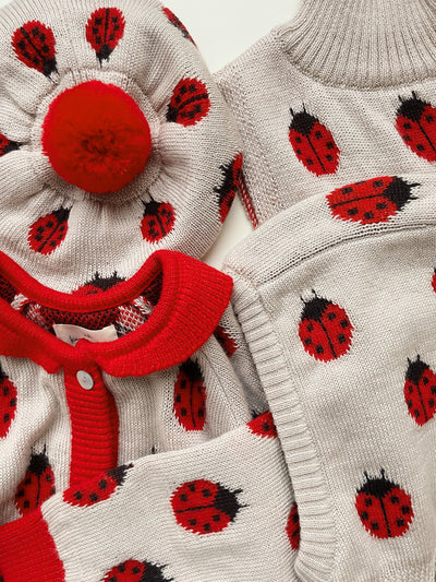 [Konges slojd] Belou Knit Balaclava - Ladybug