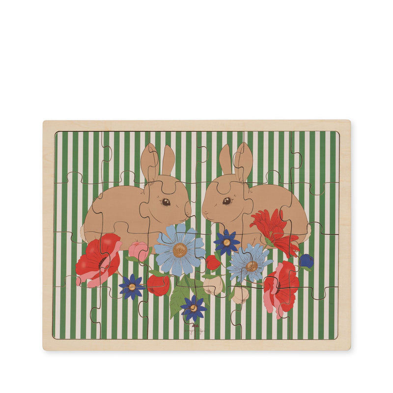 [Konges slojd] Wooden Bunny Puzzle 24pcs