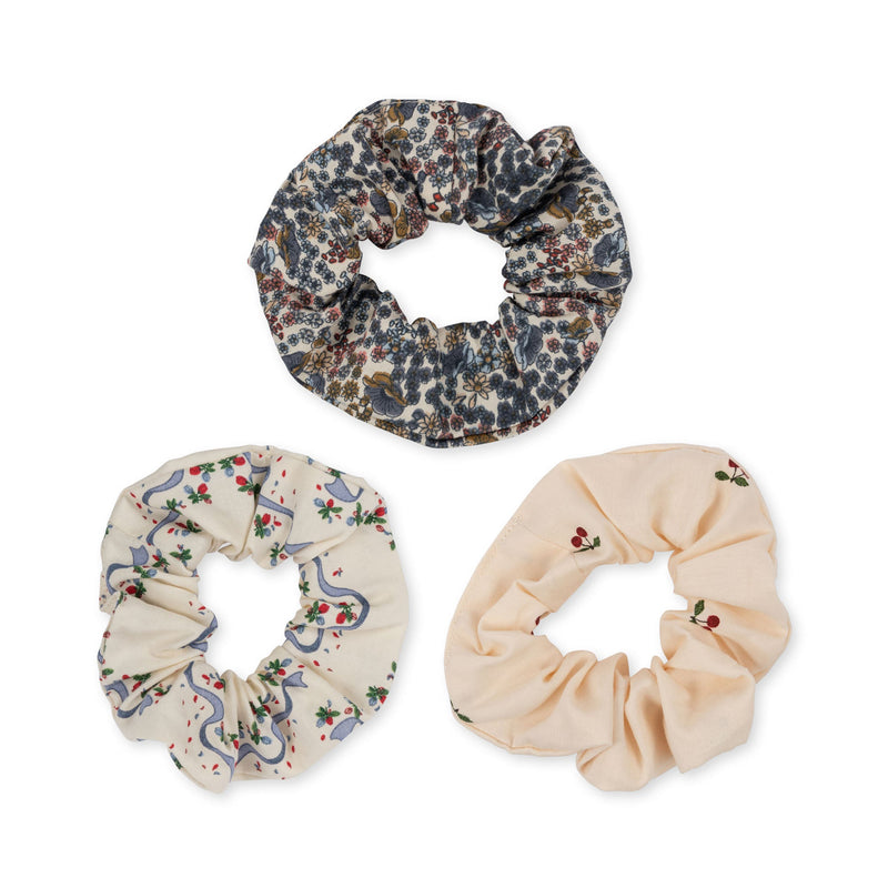 [Konges slojd] 3er-Pack Scrunchie Big - Esther/Kirsche/Vivi Fleur