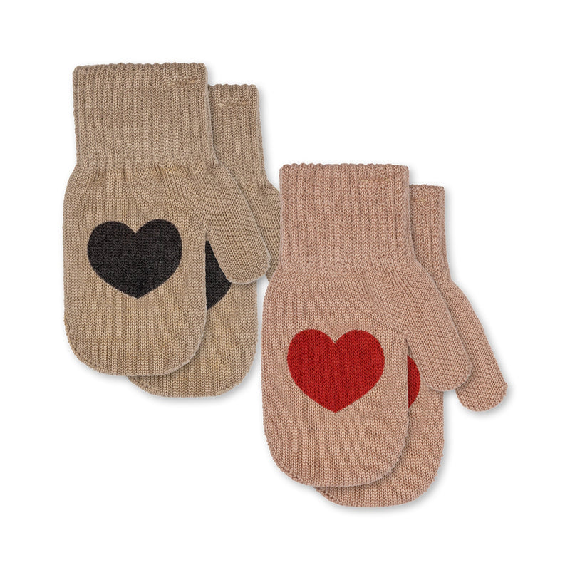 [Konges slojd] Christmas 2Pack Mittens - Christams Hearts