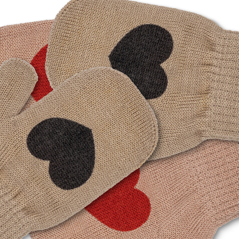 [Konges slojd] Christmas 2Pack Mittens - Christams Hearts