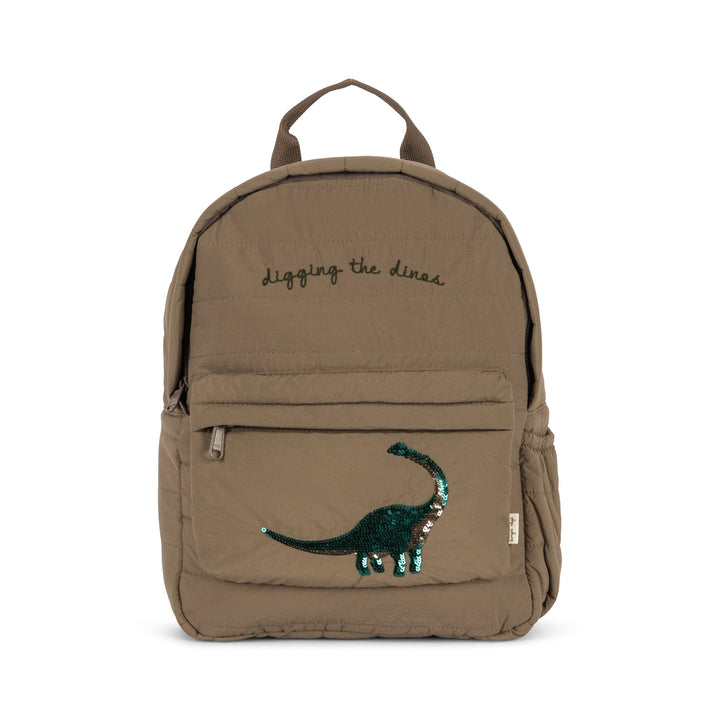 [Konges slojd] Juno Gesteppter Pailletten-Rucksack Midi - Dino