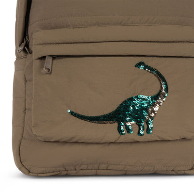 [Konges slojd] Juno Gesteppter Pailletten-Rucksack Midi - Dino