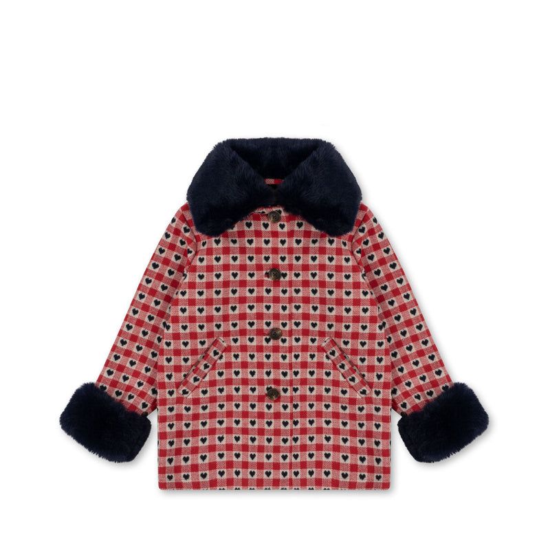 [Konges slojd] Nela Coat - Red Dahlia Check