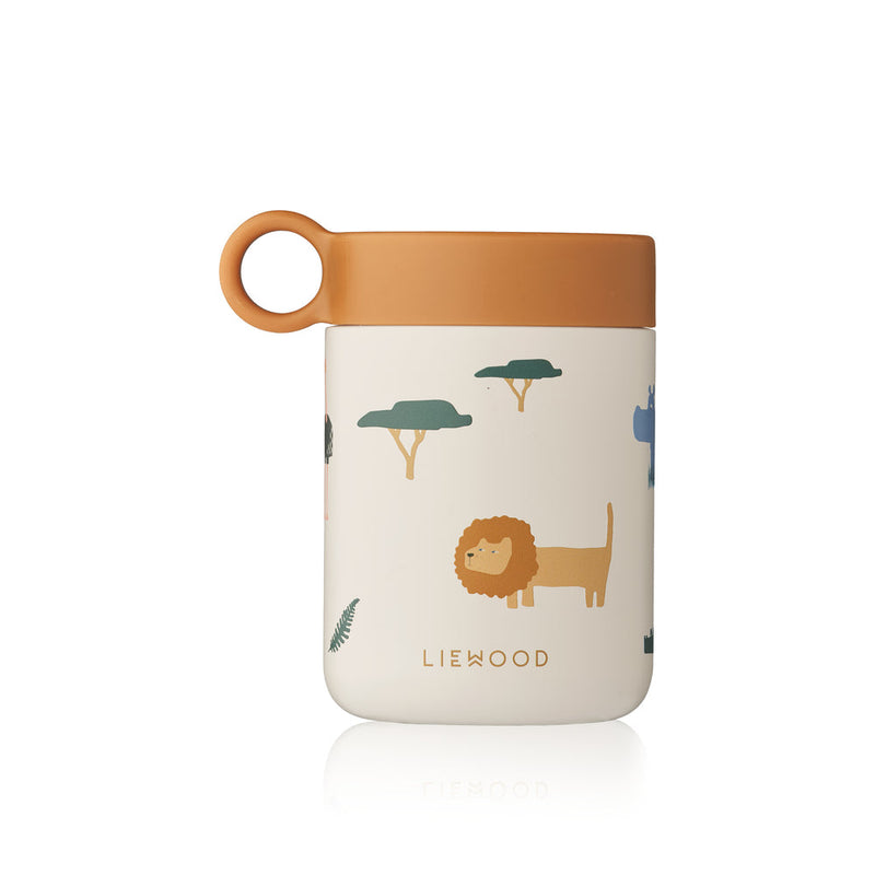 [Liewood] Kiani Printed Food Jar - Safari Sandy Mix