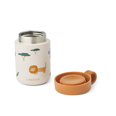 [Liewood] Kiani Printed Food Jar - Safari Sandy Mix