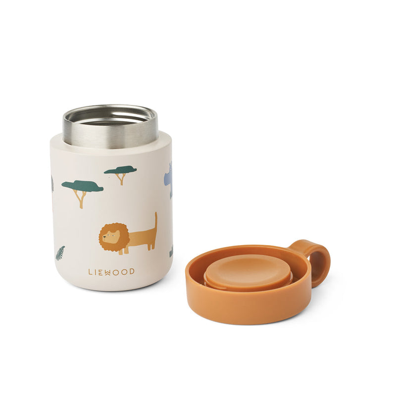 [Liewood] Kiani Printed Food Jar - Safari Sandy Mix